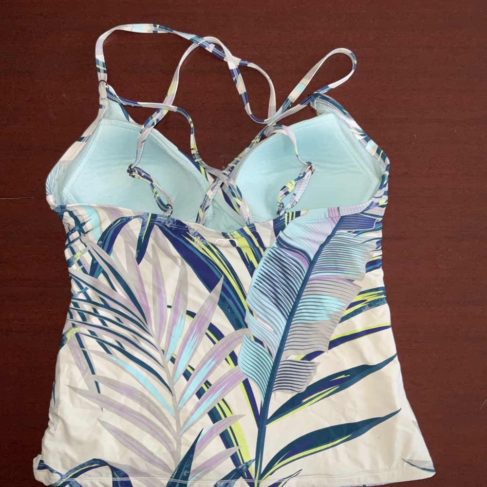 CALIA by Carrie Underwood Multicolor Leaf Print Swimsuit - Picture 3 of 3
